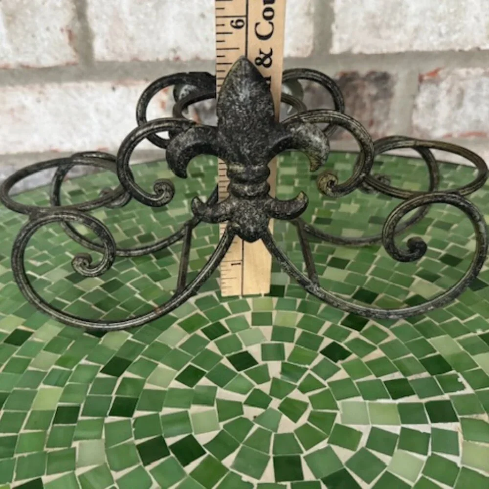 Fleur de lis Metal Votive Candle holder - Picture 4 of 10